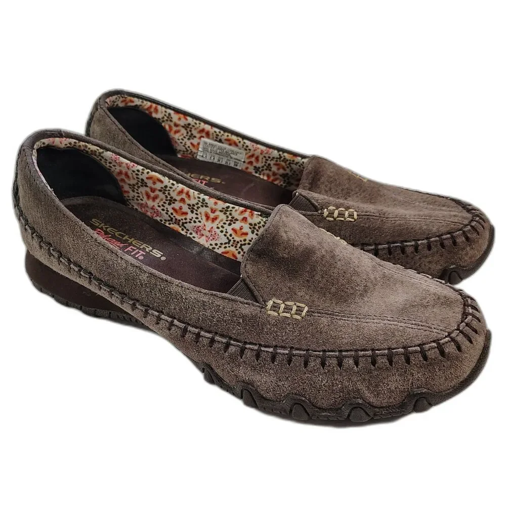SKECHERS Relaxed Fit Memory Foam 8.5 Women's Slip-On Moccasins Shoes - Picture 2 of 8